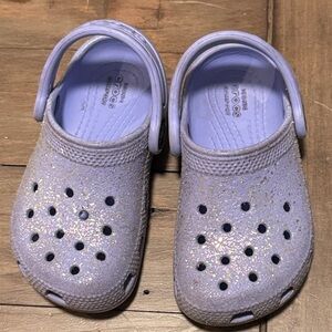 CROCS Kids' Sparkly Lavender Water Shoes